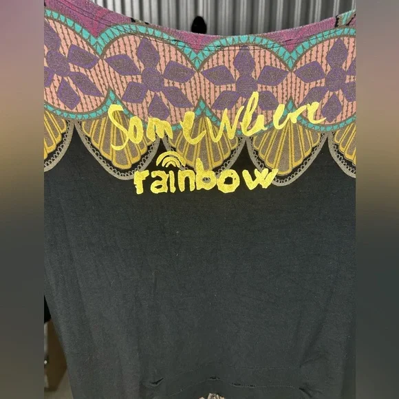 Women’s Desigual Black Multicolor Geometric Viscose Elastane Dress Size Large - Picture 6 of 6